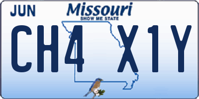 MO license plate CH4X1Y
