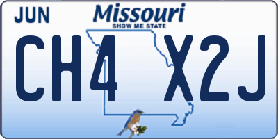 MO license plate CH4X2J