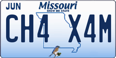 MO license plate CH4X4M
