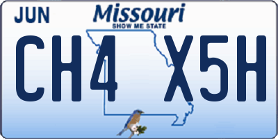 MO license plate CH4X5H