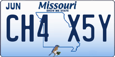 MO license plate CH4X5Y