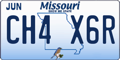 MO license plate CH4X6R