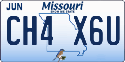 MO license plate CH4X6U