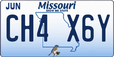 MO license plate CH4X6Y