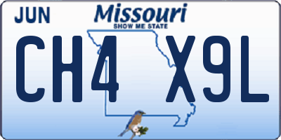 MO license plate CH4X9L