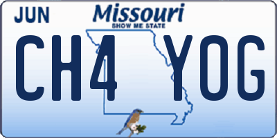 MO license plate CH4Y0G