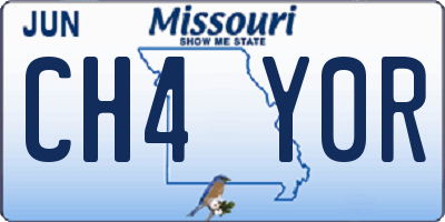 MO license plate CH4Y0R