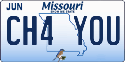 MO license plate CH4Y0U