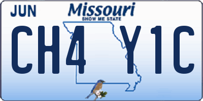 MO license plate CH4Y1C