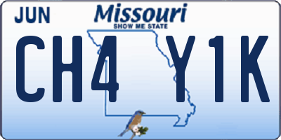 MO license plate CH4Y1K