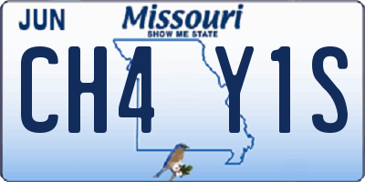 MO license plate CH4Y1S