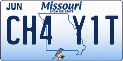 MO license plate CH4Y1T