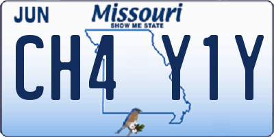 MO license plate CH4Y1Y