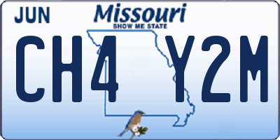 MO license plate CH4Y2M