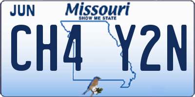 MO license plate CH4Y2N