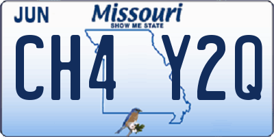 MO license plate CH4Y2Q