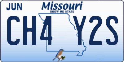 MO license plate CH4Y2S
