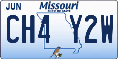 MO license plate CH4Y2W