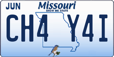 MO license plate CH4Y4I