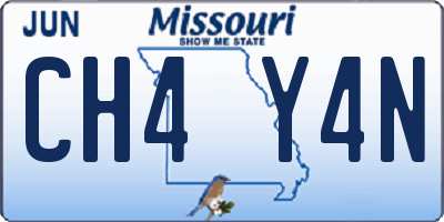 MO license plate CH4Y4N