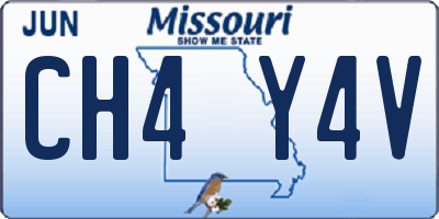 MO license plate CH4Y4V