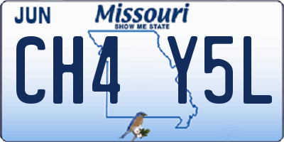 MO license plate CH4Y5L
