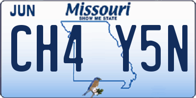 MO license plate CH4Y5N