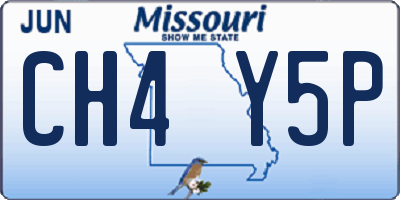 MO license plate CH4Y5P