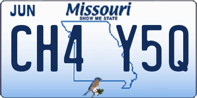 MO license plate CH4Y5Q