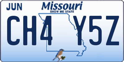 MO license plate CH4Y5Z