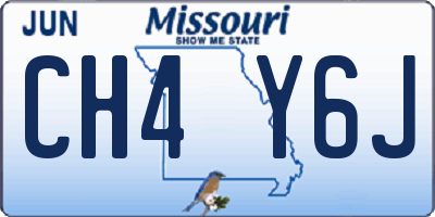 MO license plate CH4Y6J