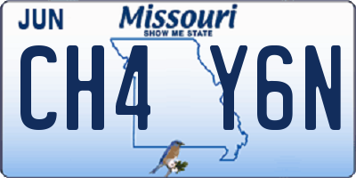 MO license plate CH4Y6N