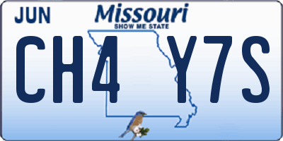 MO license plate CH4Y7S
