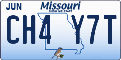 MO license plate CH4Y7T