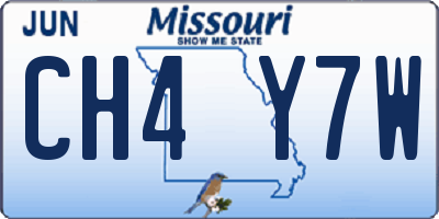 MO license plate CH4Y7W