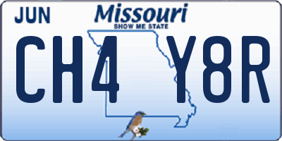 MO license plate CH4Y8R