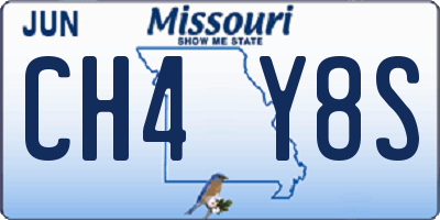 MO license plate CH4Y8S