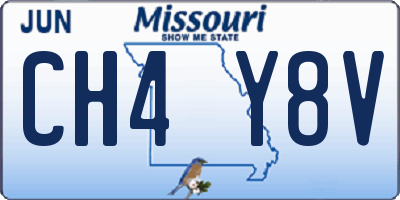 MO license plate CH4Y8V
