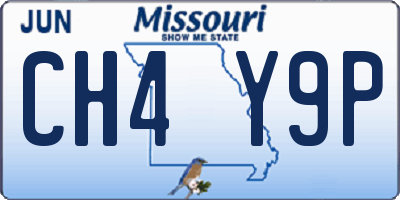MO license plate CH4Y9P