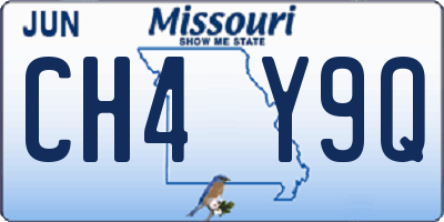 MO license plate CH4Y9Q