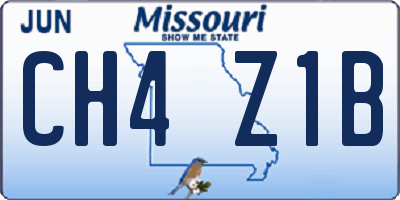MO license plate CH4Z1B