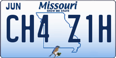 MO license plate CH4Z1H