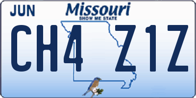 MO license plate CH4Z1Z