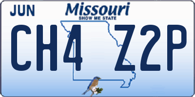 MO license plate CH4Z2P