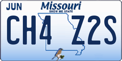 MO license plate CH4Z2S