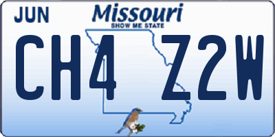MO license plate CH4Z2W