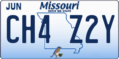 MO license plate CH4Z2Y