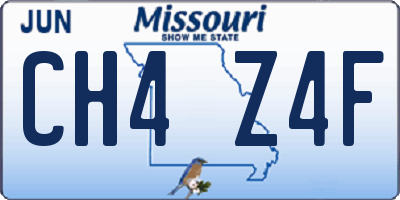 MO license plate CH4Z4F
