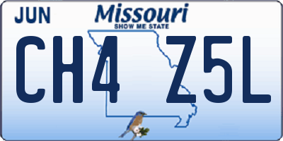 MO license plate CH4Z5L