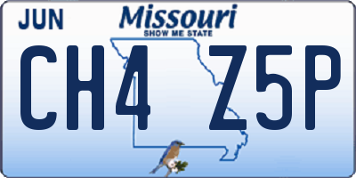MO license plate CH4Z5P